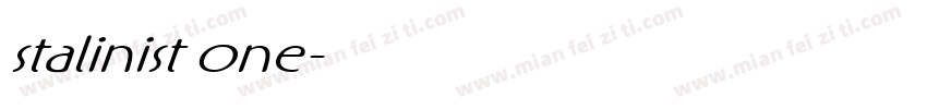 stalinist one字体转换